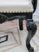Wooden Arm Chair with Tufted Button In Black - Wooden Twist UAE