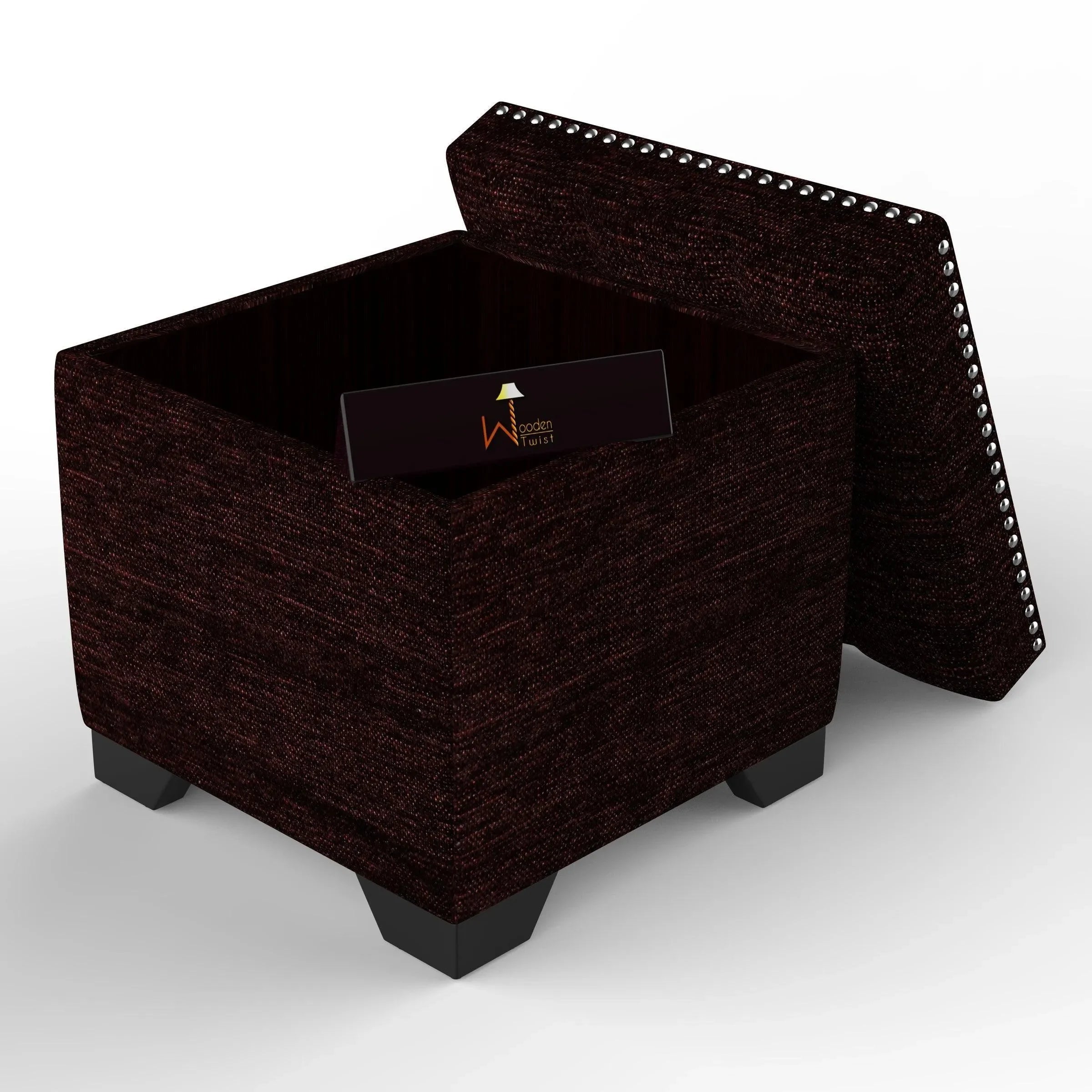 Eccentric Stool Cum End Table with Storage - Wooden Twist UAE