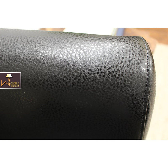Wide Tufted Arm Chair (Black) - Wooden Twist UAE
