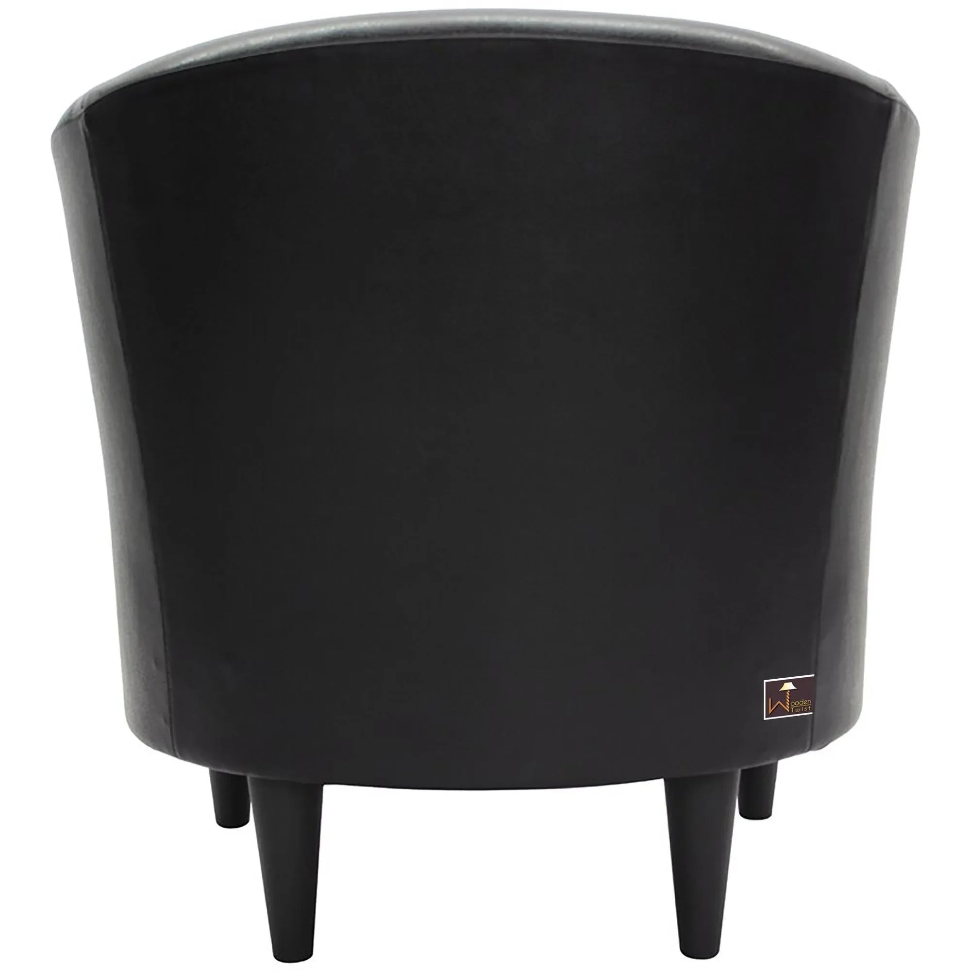 Wide Tufted Arm Chair (Black) - Wooden Twist UAE