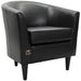 Wide Tufted Arm Chair (Black) - Wooden Twist UAE