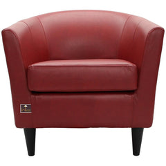 Wide Tufted Arm Chair (Red) - Wooden Twist UAE