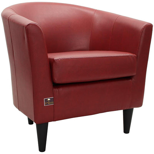 Wide Tufted Arm Chair (Red) - Wooden Twist UAE