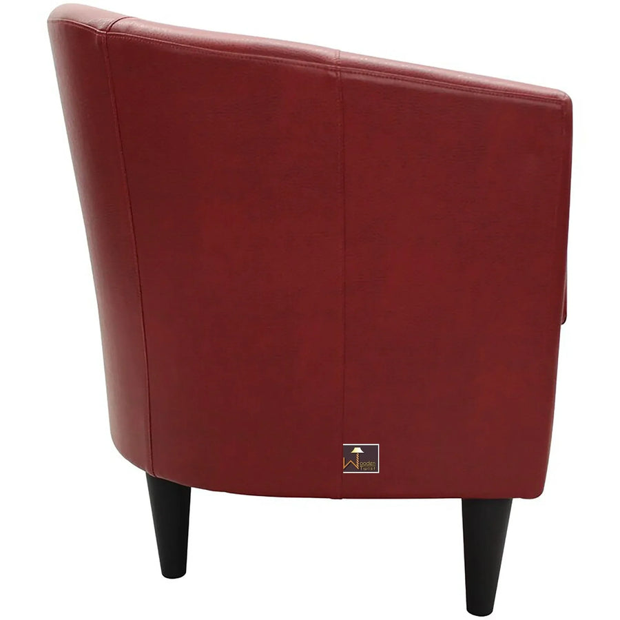Plush Leatherette in a Vibrant Red Finish