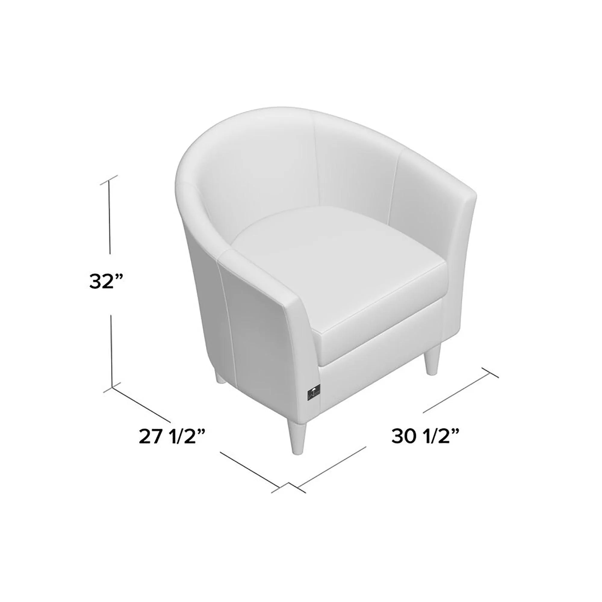 Wide Tufted Arm Chair (Off White) - Wooden Twist UAE