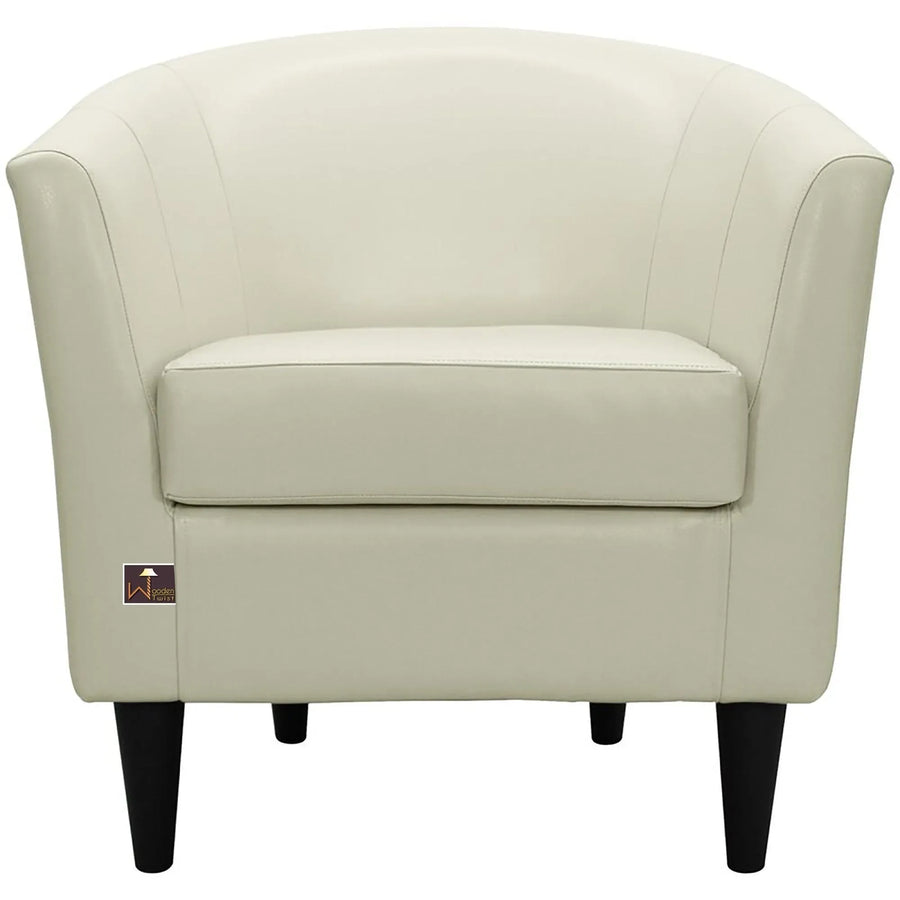 Button-Tufted Off White Upholstery