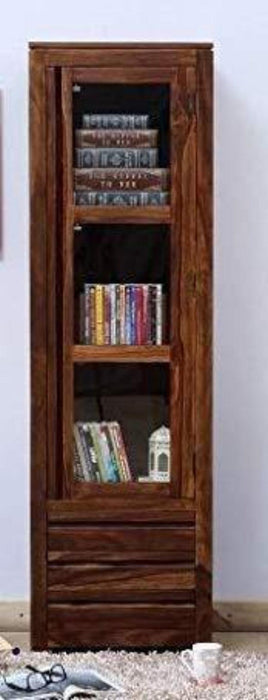 Handmade Book Case in Provincial Finishing Included Drawers (Teak Wood)