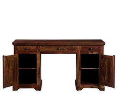 Wooden Desk Study Cabinet In Teak Wood - Wooden Twist UAE