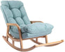 Rocking Chair Colonial and Traditional Super Comfortable Cushion Chair (Natural Polish) - Wooden Twist UAE