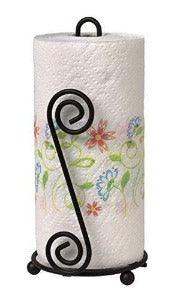 Wrought Iron Hierro Kitchen & Toilet Tissue Roll Dispenser Napkin Holder - Wooden Twist UAE