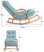 Rocking Chair Colonial and Traditional Super Comfortable Cushion Chair (Natural Polish) - Wooden Twist UAE