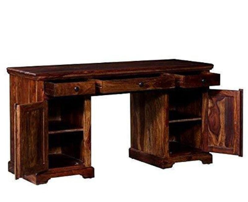 Wooden Desk Study Cabinet In Teak Wood
