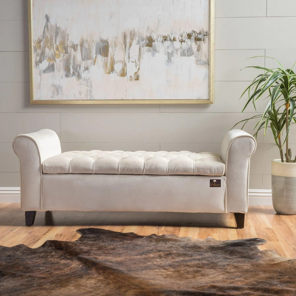 Timeless Ivory Elegance with Hidden Storage