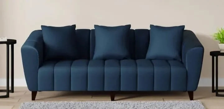 A Solid Teak Frame with Elegant Rolled Arms