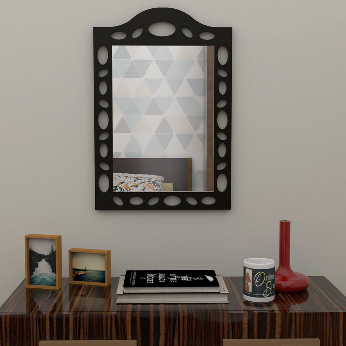 مرآة الحائط الخشبية الكبيرة ، مرآة الحمام الغرور