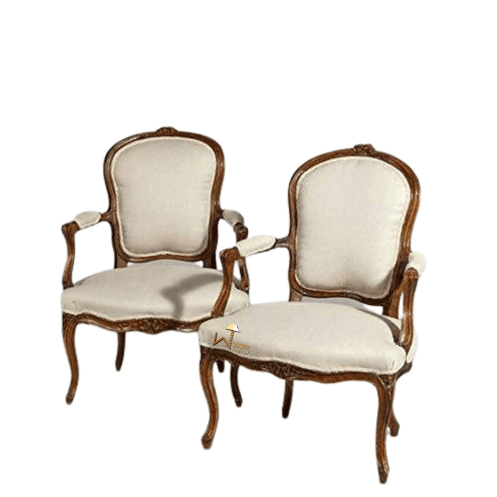 Royal Look Handicraft Armrest Chair (Set of 2) - Wooden Twist UAE