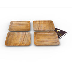 Wooden Serving Tray Plate (Set of 4) - Wooden Twist UAE