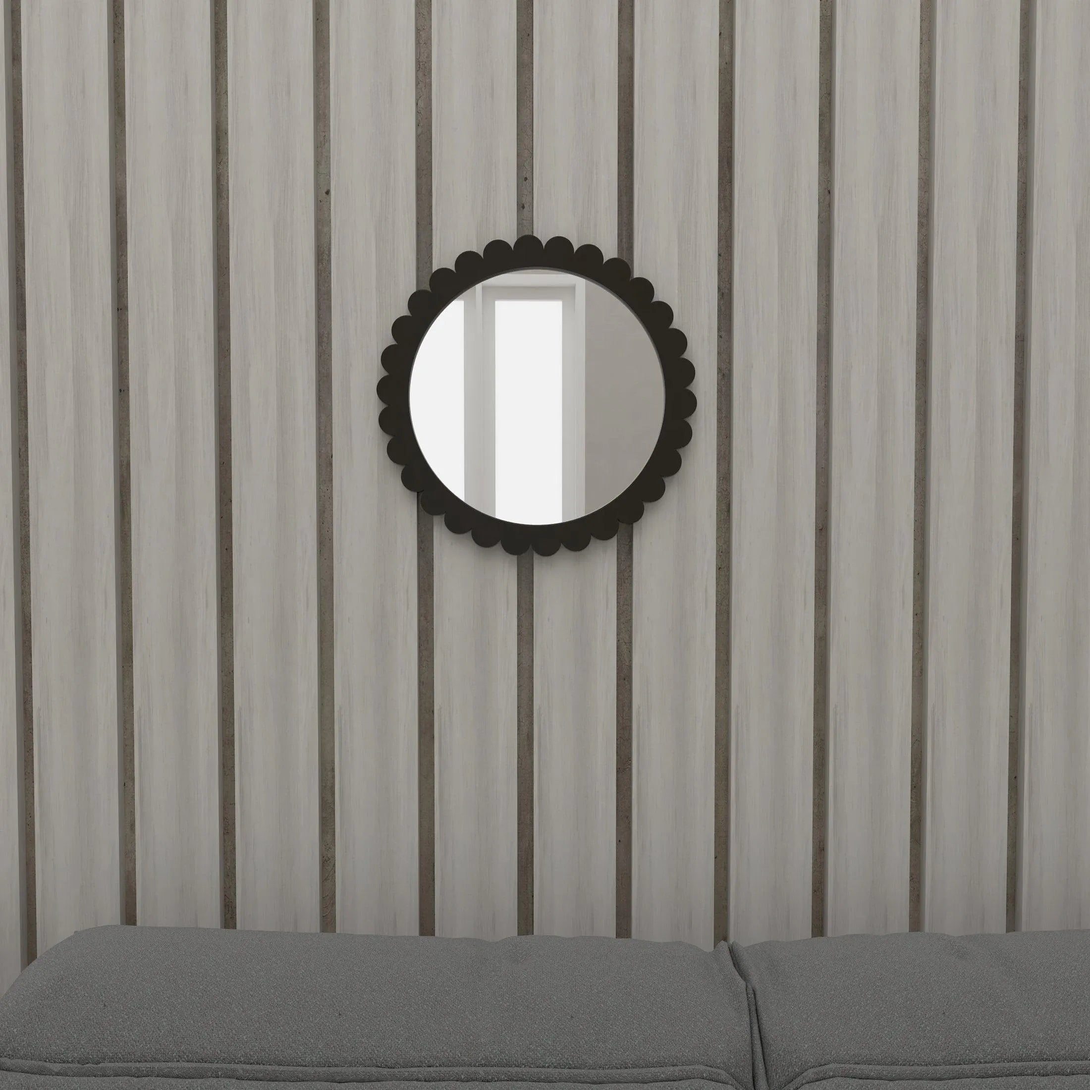 Decorative Wall Mirror Round Shape - Wooden Twist UAE