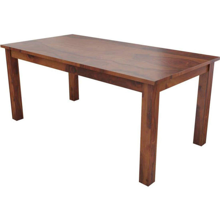 6 Seater Dining Table with Chairs for Living Room (Teak Wood)