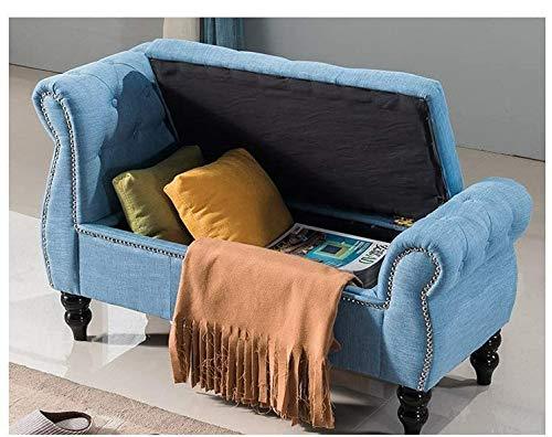 Upholstered Tufted Storage Bench Sofa Footstool Bed End Table for Living Room Bedroom - Wooden Twist UAE