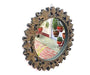 Wooden Beautiful Design Wall Mirror with Wooden Frame - Wooden Twist UAE
