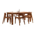 6 Seater Dining Table with Chairs for Living Room (Teak Wood) - Wooden Twist UAE
