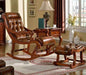 Wooden Royal Carved Rocking Chair With foot Rest - Wooden Twist UAE