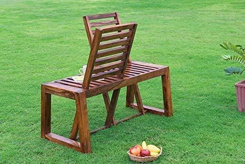 Wooden Moveable 2 Seater Patio Chairs (Sheesham Wood) - WoodenTwist