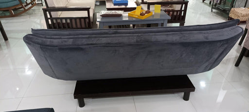 Wooden 3 Seater Sofa Cum Bed (Dark Grey) - Wooden Twist UAE