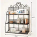 Exclusive 3-Tier Fold-able Shelf Rack Kitchen/Bathroom Counter top - Wooden Twist UAE