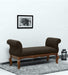 Couch Luxury Upholstered Bench Polyester (Teak Wood) - Wooden Twist UAE