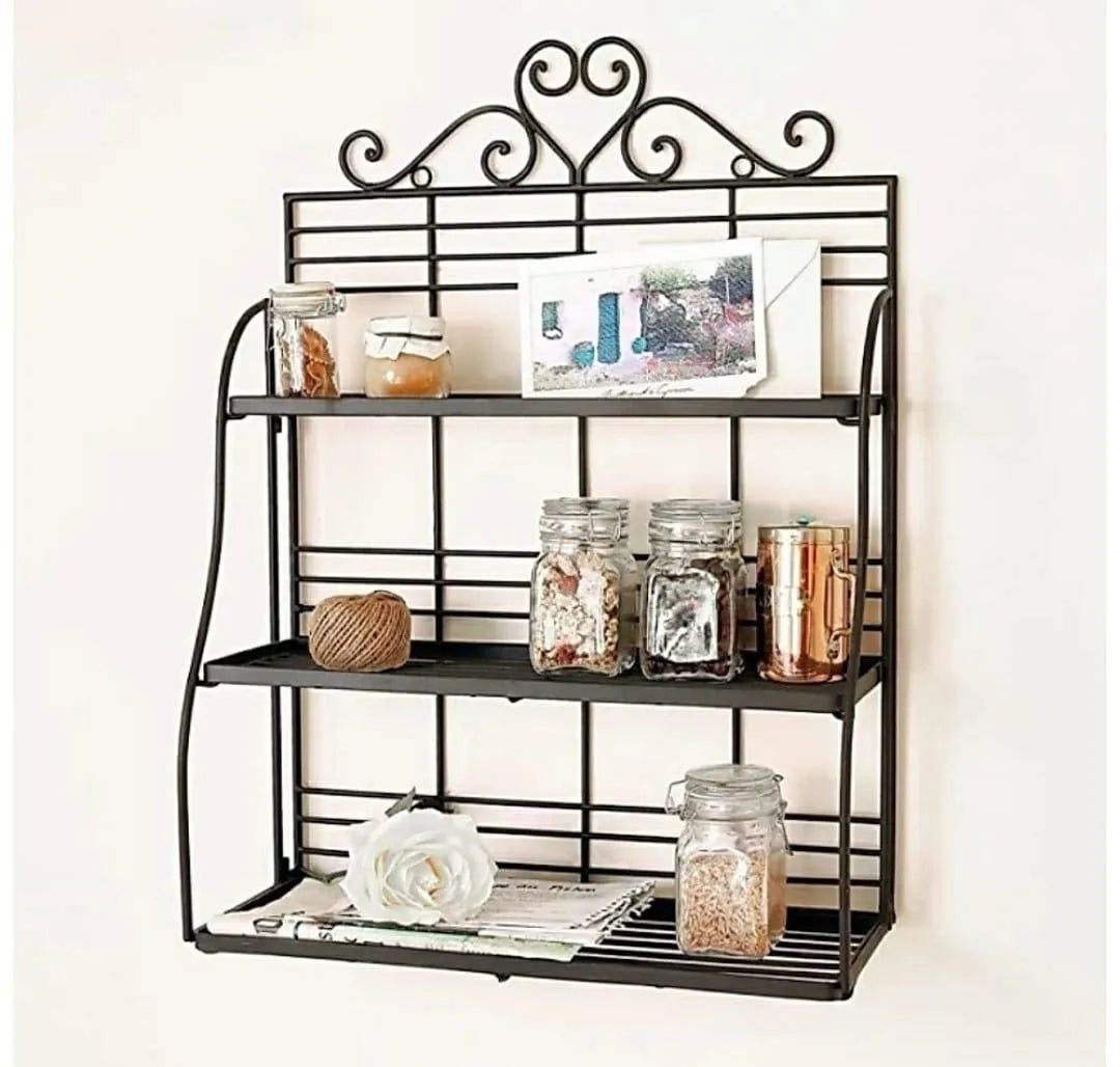 Exclusive 3-Tier Fold-able Shelf Rack Kitchen/Bathroom Counter top - Wooden Twist UAE