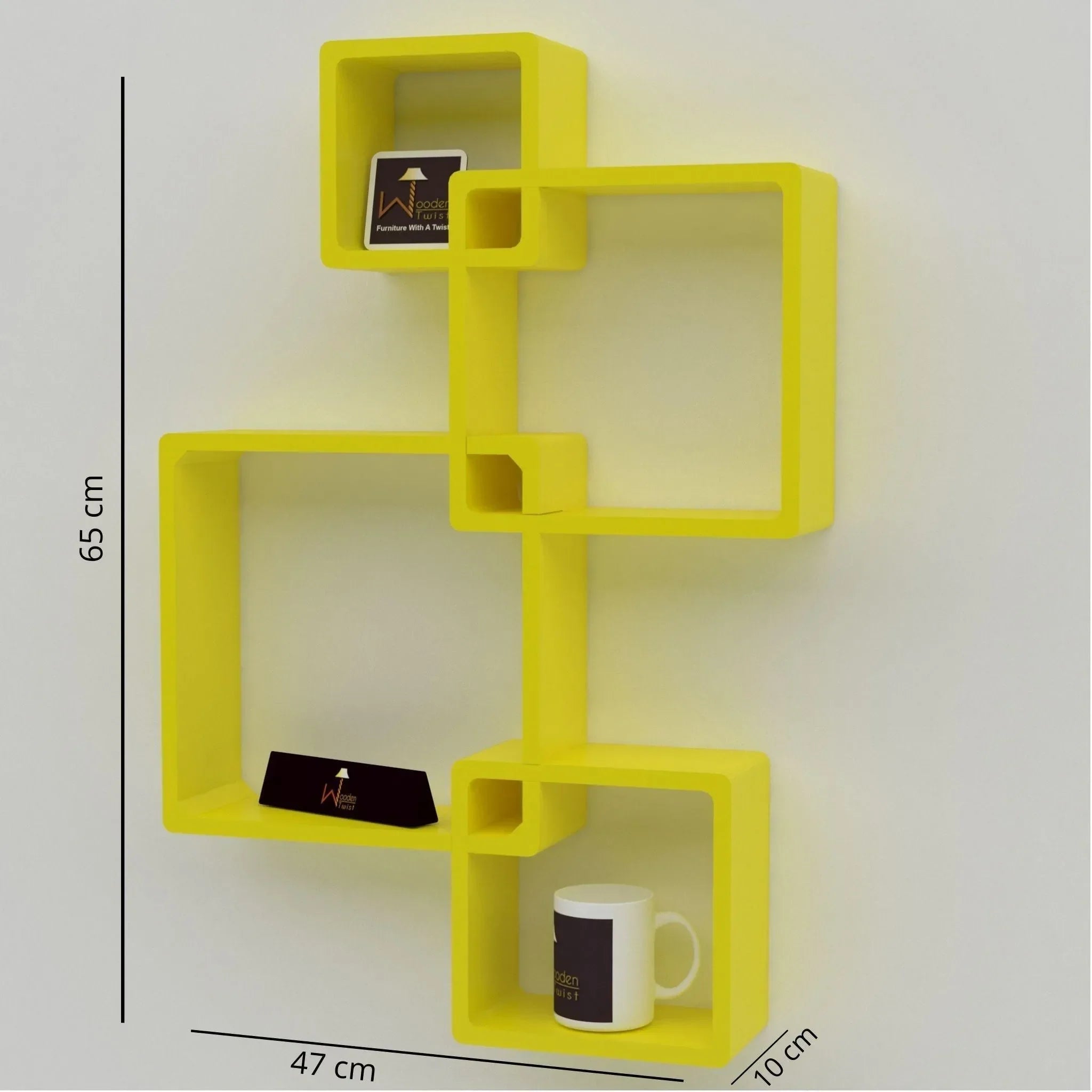 Rafuf Intersecting Floating Wall Shelves with 4 Shelves - Wooden Twist UAE