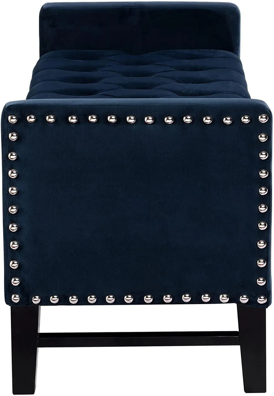 Royal Blue Premium Wood Upholstered Flip top Storage Bench - WoodenTwist