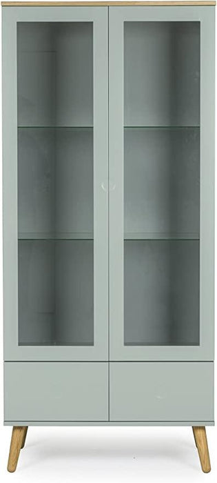 Wooden Closely Design Display Cabinet Two Doors with Two Drawers And Four Open Shelves
