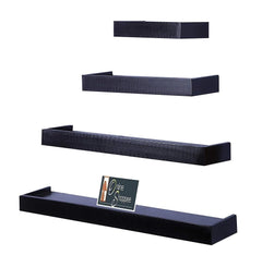 Wooden Rectangular Floating Wall Shelves set of 4 - Wooden Twist UAE