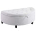 Half Moon Velvet Tufted Storage Bench Footstool Bed End Table for Living Room - Wooden Twist UAE