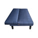 Penny Navy Blue Leatherette 3 Seater Sofa Cum Bed For Living Room - Wooden Twist UAE