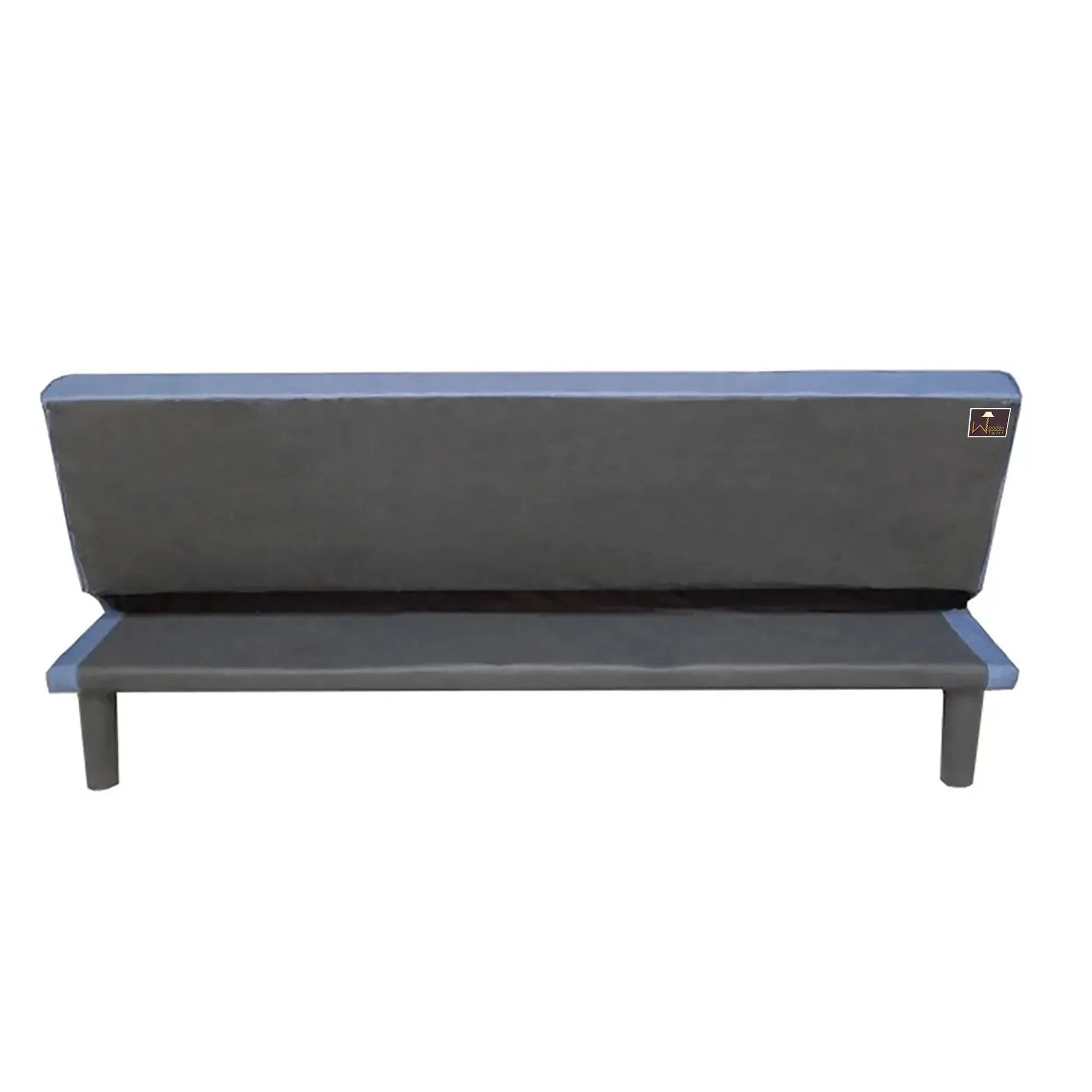 Penny Navy Blue Leatherette 3 Seater Sofa Cum Bed For Living Room - Wooden Twist UAE