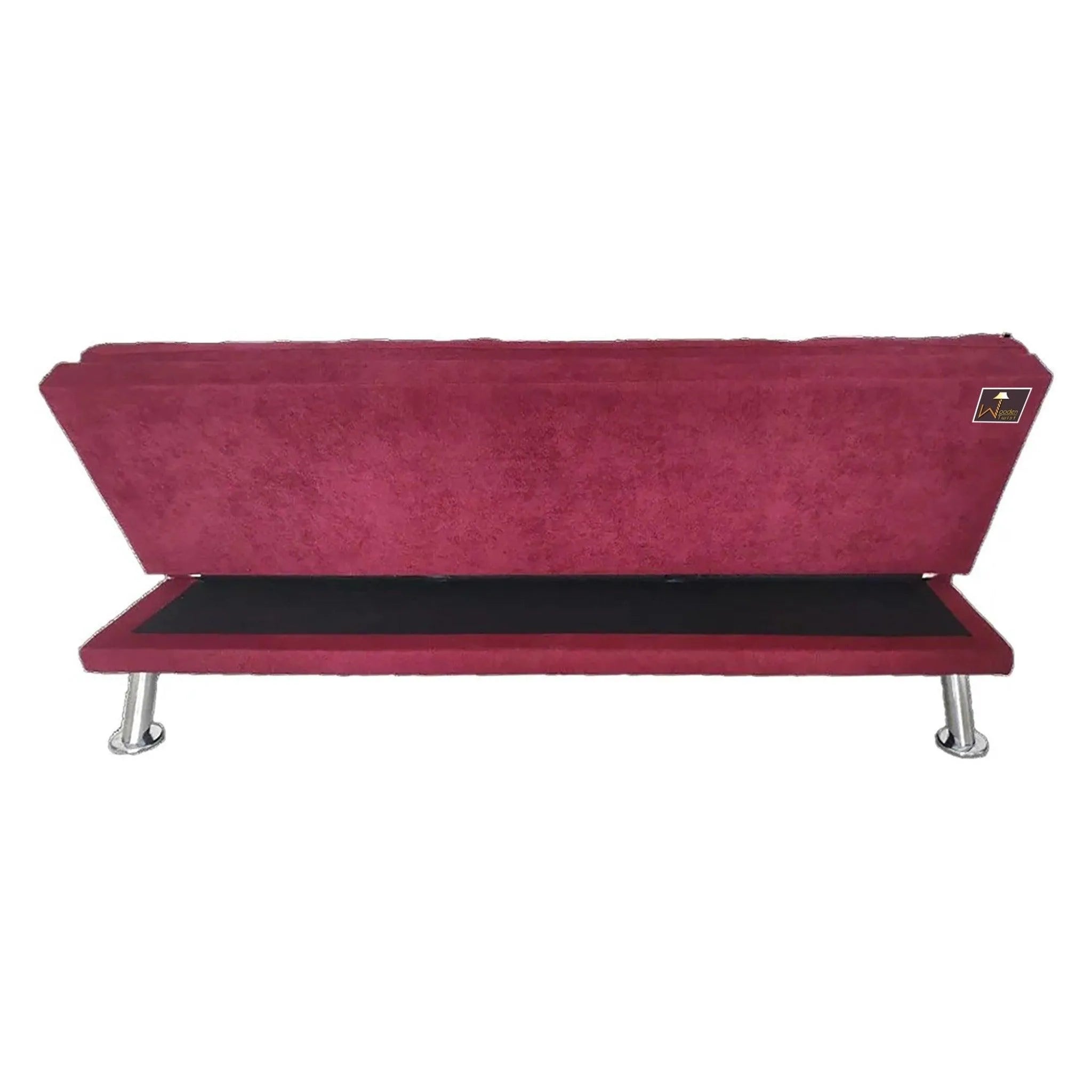 Carissa 3 Seater Sofa Cum Bed for Living Room with Ottoman (Metal Legs) - Wooden Twist UAE