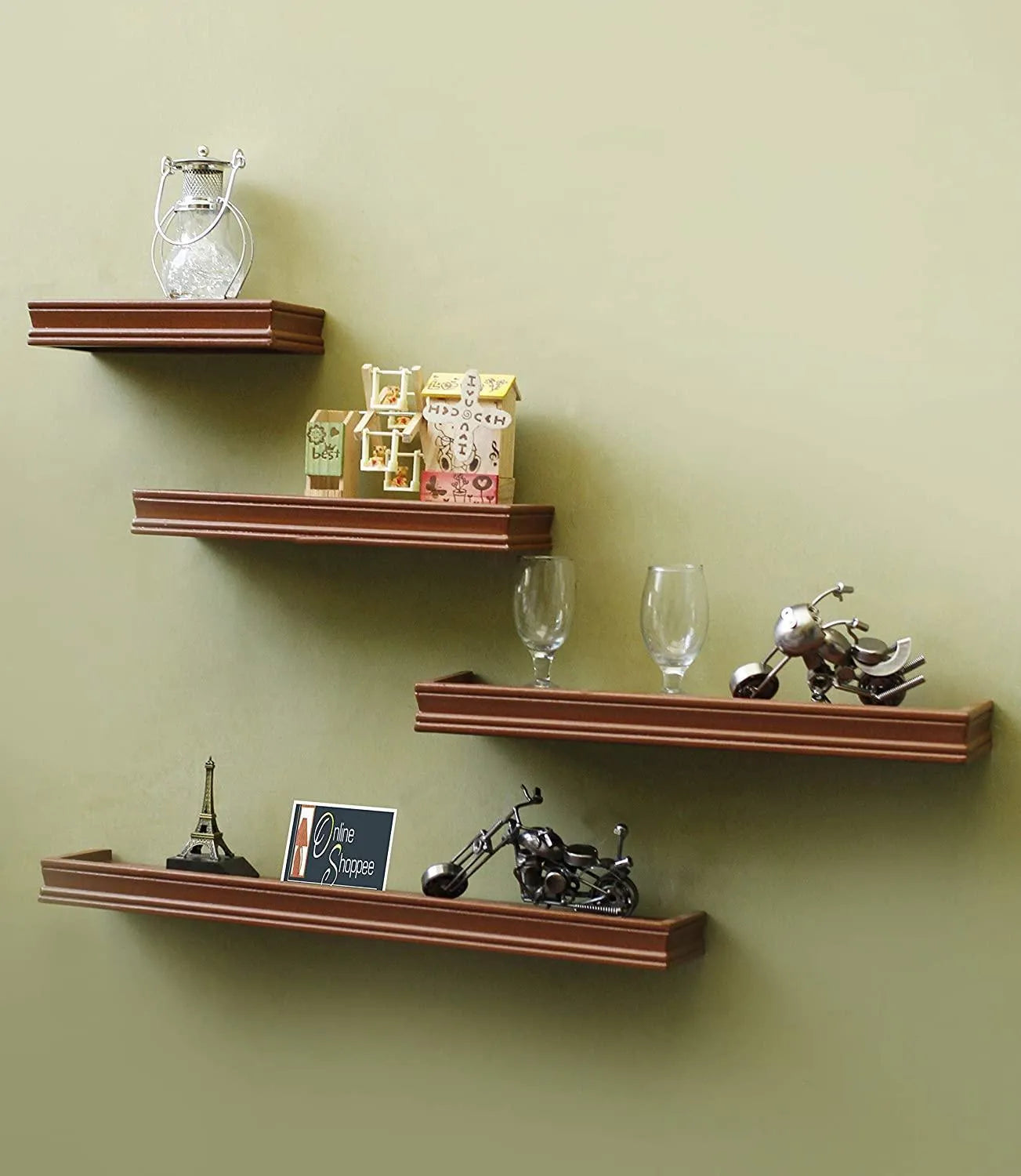 Beautiful Rectangular Wall Shelf - Wooden Twist UAE