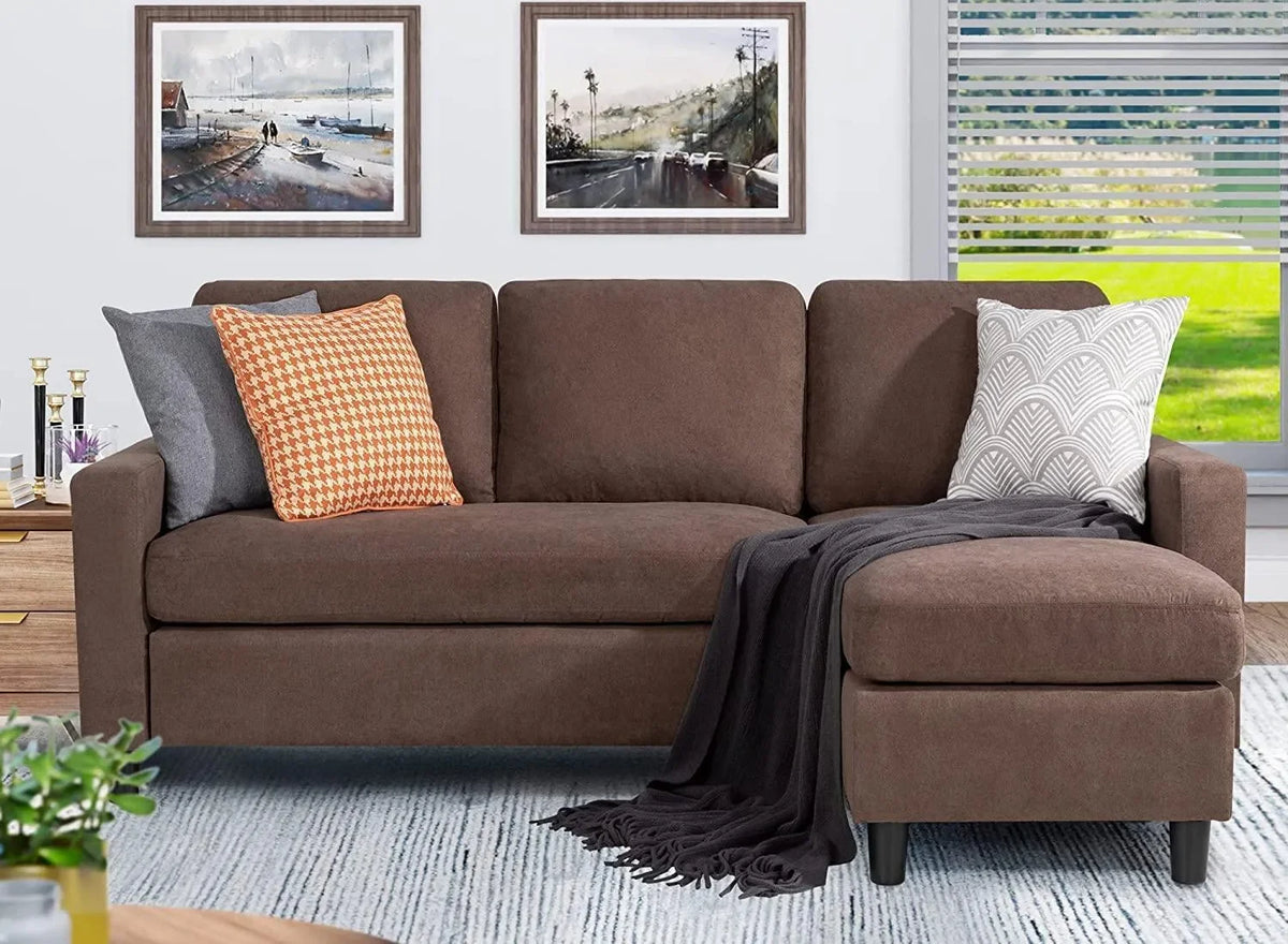 The Cosy L-Shaped Sofa Set, Complete With Ottoman