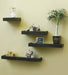 Wooden Rectangular Floating Wall Shelves set of 4 - Wooden Twist UAE