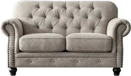 The Chesterfield Chenille Diamond-Tufted Loveseat