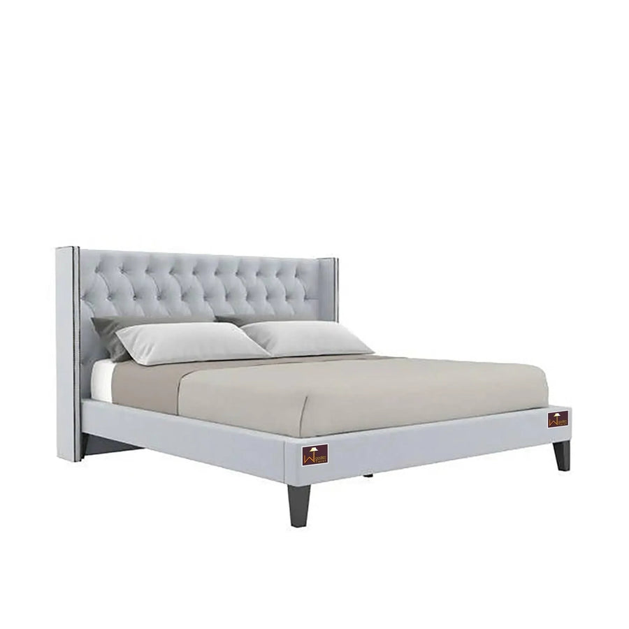 Diamond-Tufted Wingback with Nailhead Trim