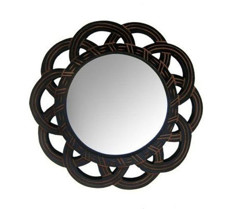 Wooden Antique With Handicraft Work Fancy Design Mirror Frame - Wooden Twist UAE
