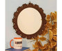 Wooden Antique With Handicraft Work Fancy Design Wall Mirror - Wooden Twist UAE