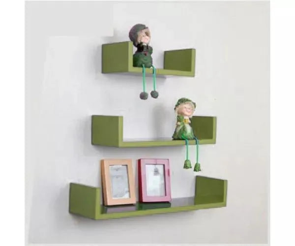 Wooden Handicraft Wall Decor Designer Wall Shelf Pack of 3 - Wooden Twist UAE