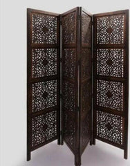 Wooden Partition Screen Room Divider in 4 Panel - Wooden Twist UAE