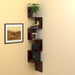 Wooden Fancy Zigzag Wall Mount Floating Corner Wall Shelf - Wooden Twist UAE